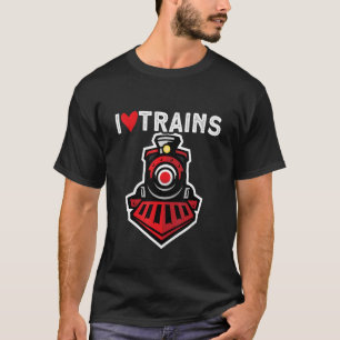 Eisenbahn-Sammelbahn I Liebe Züge T-Shirt