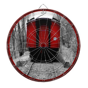 Eisenbahn Schwarzes und Rotes Erbe Dartscheibe