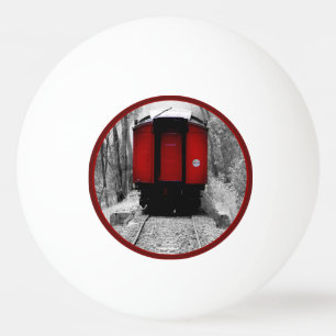 Eisenbahn Schwarzes und Rotes Erbe Tischtennisball