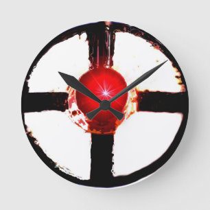 Eisenbahn-Signal-Perücke-Witzbold Runde Wanduhr