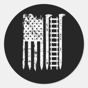 Eisenbahn Spike American Flag Zug für Eisenbahnwan Runder Aufkleber
