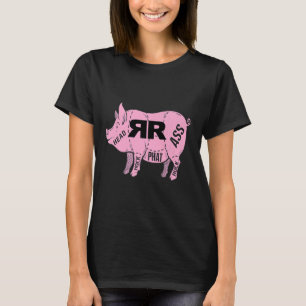 Eisenbahn-Straße Bar und Grill rosa Schweinefleisc T-Shirt