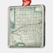 Eisenbahn Texas Pazifik Silbernes Ornament (Links)