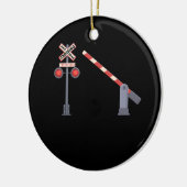 Eisenbahn überquert Barrier Zeichenkostüm D Keramik Ornament (Links)