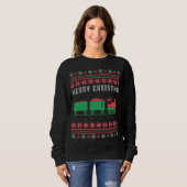Eisenbahn Ugly Weihnachtssüßer Sweatshirt (Vorne ganz)