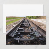 Eisenbahn verschwindet in der Ferne Dankeskarte (Vorne/Hinten)