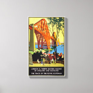 Eisenbahn Vintagen Plakats Englands und Leinwanddruck