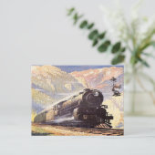 Eisenbahn Vintager Retro-Lokomotivtourismus Postkarte (Stehend Vorderseite)