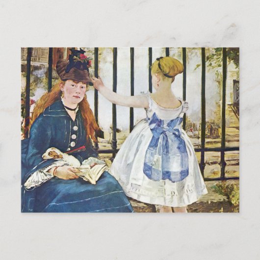 Eisenbahn von Edouard Manet Postkarte (Vorderseite)