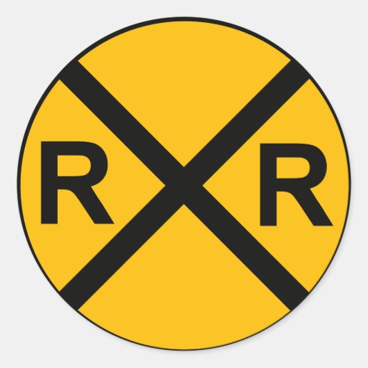 Eisenbahn-Zeichen-Aufkleber Runder Aufkleber (Vorderseite)