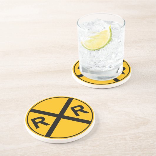 Eisenbahn-Zeichen-Untersetzer Sandstein Untersetzer (Seite)