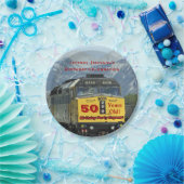 Eisenbahn-Zug-Papier-Teller, 50. Geburtstag, Pappteller (Party)