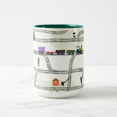 Eisenbahn Zweifarbige Tasse (Mittel)