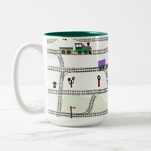 Eisenbahn Zweifarbige Tasse (Links)