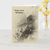 Eisenbahnabsturz am Geburtstag Karte (Gelbe Blume)