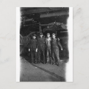 Eisenbahnarbeiter aus den 1940er Jahren Postkarte