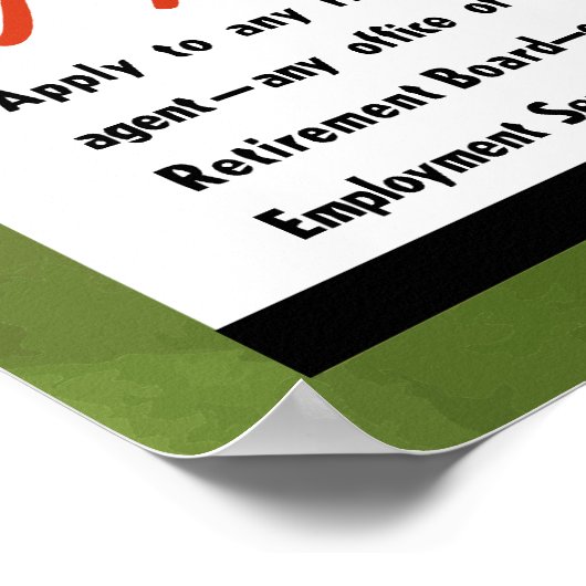 Eisenbahnarbeiter dringend erforderlich poster (Ecke)