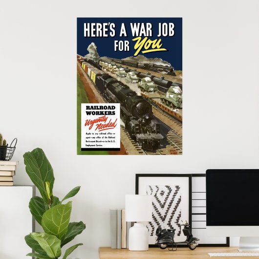 Eisenbahnarbeiter dringend erforderlich poster (Heimbüro)