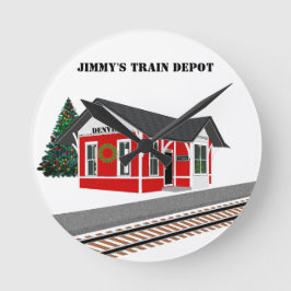 Eisenbahnbahnhof Weihnachtssaal Uhr