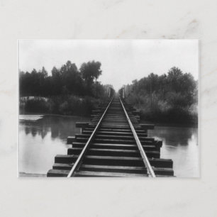 Eisenbahnbrücke 1800er postkarte