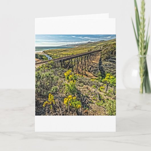 Eisenbahnbrücke am Strand von Jalama Karte (Vorderseite)