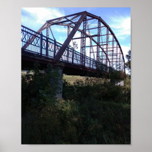 Eisenbahnbrücke auf Stelzen Poster