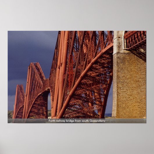 Eisenbahnbrücke Forth von Süd-Queensferry Poster (Vorne)