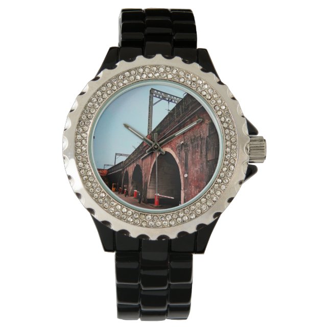 Eisenbahnbrücke Leeds Armbanduhr (Vorderseite)