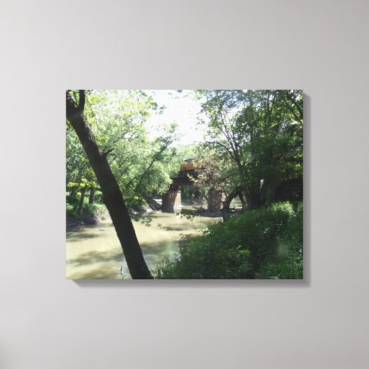 Eisenbahnbrücke Leinwanddruck (Vorderseite)