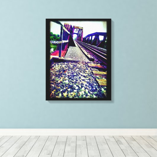Eisenbahnbrücke Leinwanddruck (Insitu (Holzboden))