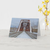 Eisenbahnbrücke Notecard Karte (Gelbe Blume)