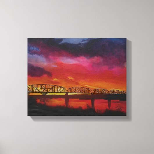 Eisenbahnbrücke Parker Arizona Leinwanddruck (Vorderseite)