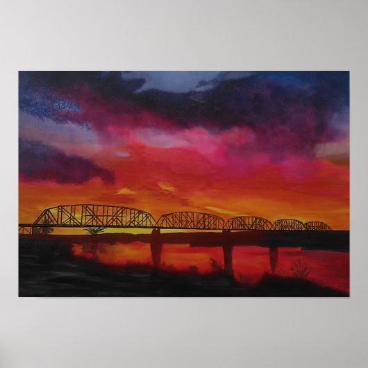 Eisenbahnbrücke Parker Arizona Poster (Vorne)