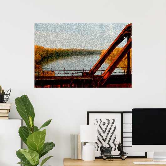 Eisenbahnbrücke Poster (Heimbüro)