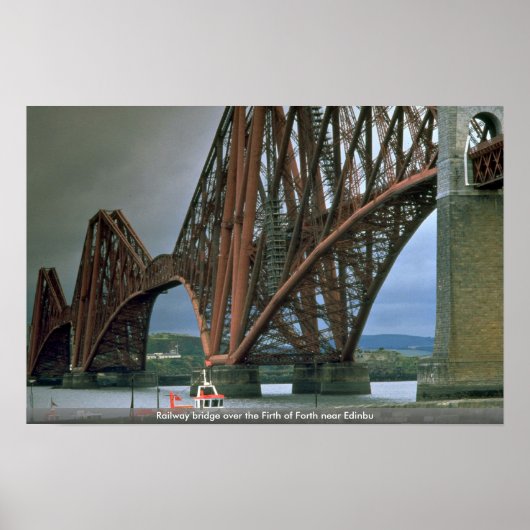 Eisenbahnbrücke über den Firth of Forth bei Edinbu Poster (Vorne)