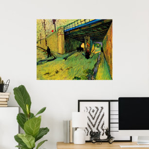Eisenbahnbrücke über Montmajour durch Vincent van  Poster