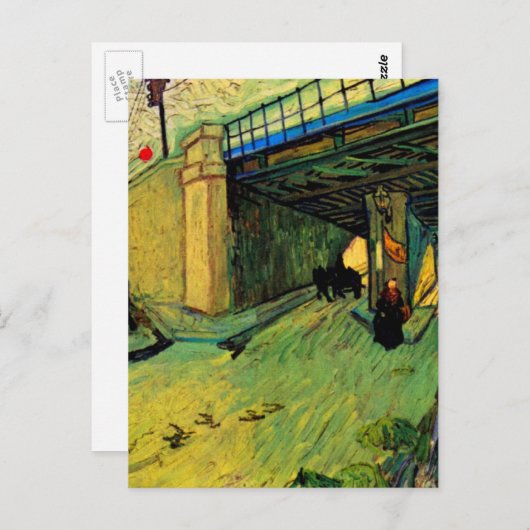 Eisenbahnbrücke über Montmajour durch Vincent van Postkarte (Vorne/Hinten)
