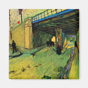 Eisenbahnbrücke über Montmajour von Vincent van Go Magnet