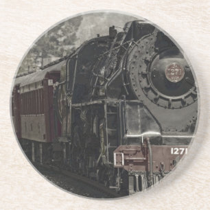 Eisenbahndekor im Vintage-Stil Getränkeuntersetzer