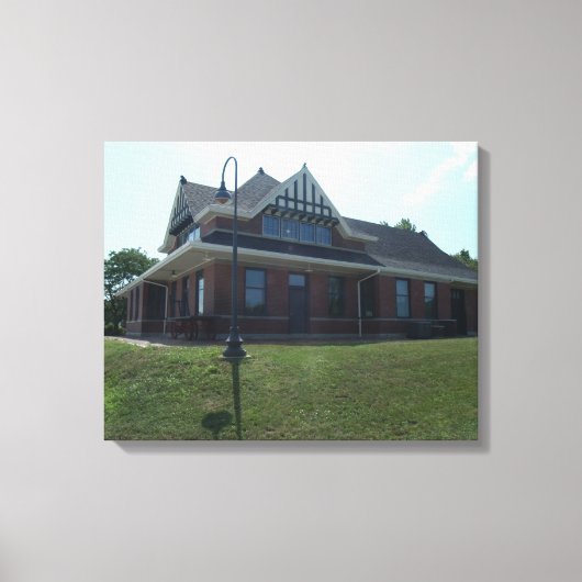 Eisenbahndepot Leinwanddruck (Vorderseite)