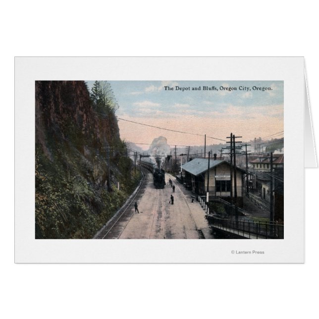 Eisenbahndepot und Bluffs City, OR (Vorderseite (Horizontal))