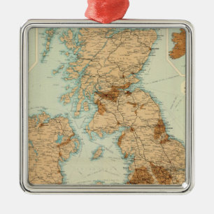Eisenbahnen der britischen Inseln u. industrielle Silbernes Ornament