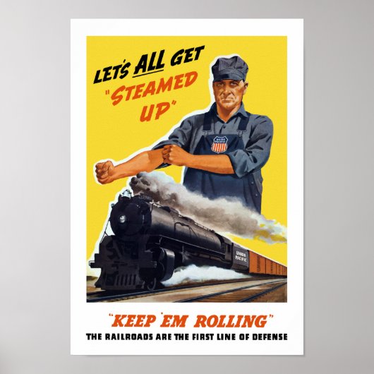 Eisenbahnen sind die erste Verteidigungslinie — WW Poster (Vorne)