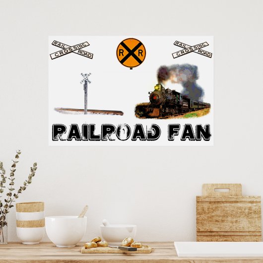 Eisenbahnfächerplakat Poster (Küche)