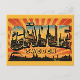 Eisenbahngeschichte von Gävle Schweden Postkarte