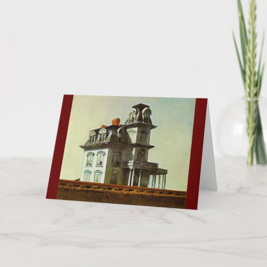 Eisenbahnhaus - Edward Hopper 1925 Karte (Vorderseite)