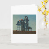 Eisenbahnhaus - Edward Hopper Karte (Gelbe Blume)