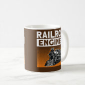 Eisenbahningenieur Eisenbahn Erwachsene Kinder Bah Kaffeetasse (VorderseiteRechts)