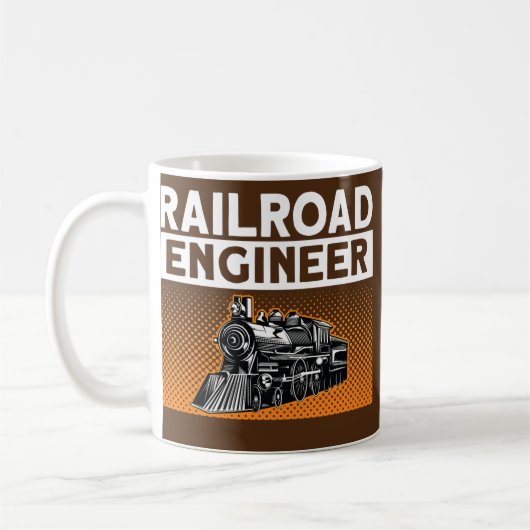 Eisenbahningenieur Eisenbahn Erwachsene Kinder Bah Kaffeetasse (Links)
