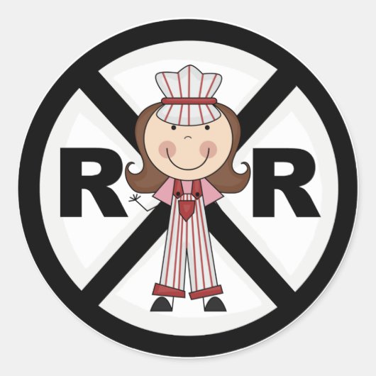 Eisenbahningenieur - Girl-Hemden und Geschenke Runder Aufkleber (Vorderseite)